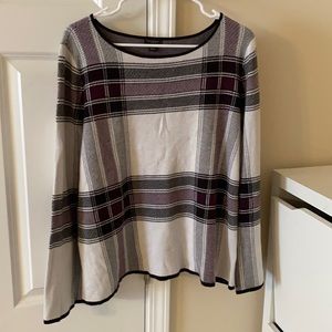 Ann Taylor Purple & White Sweater